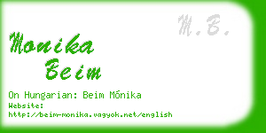monika beim business card
